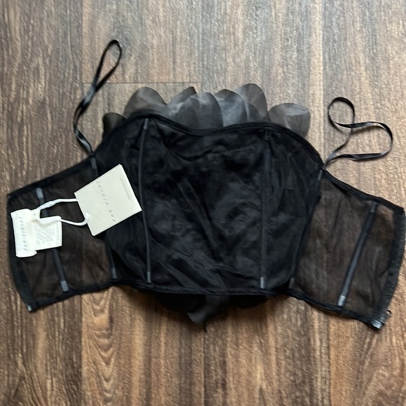 Par Violet FLORAL TRIBUTE BUSTIER BLACK - Picture 5 of 6